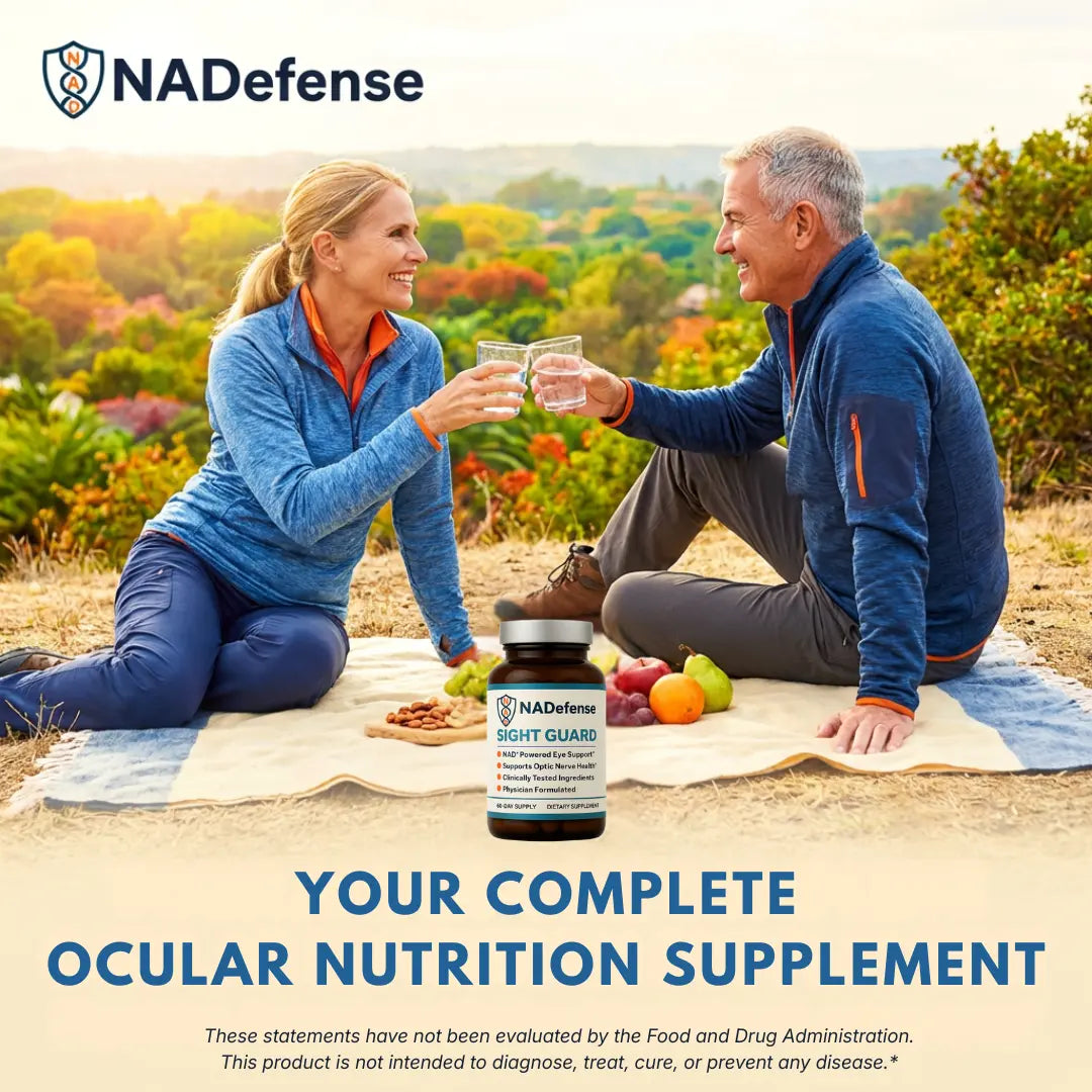 Couple picnicking with sightguard