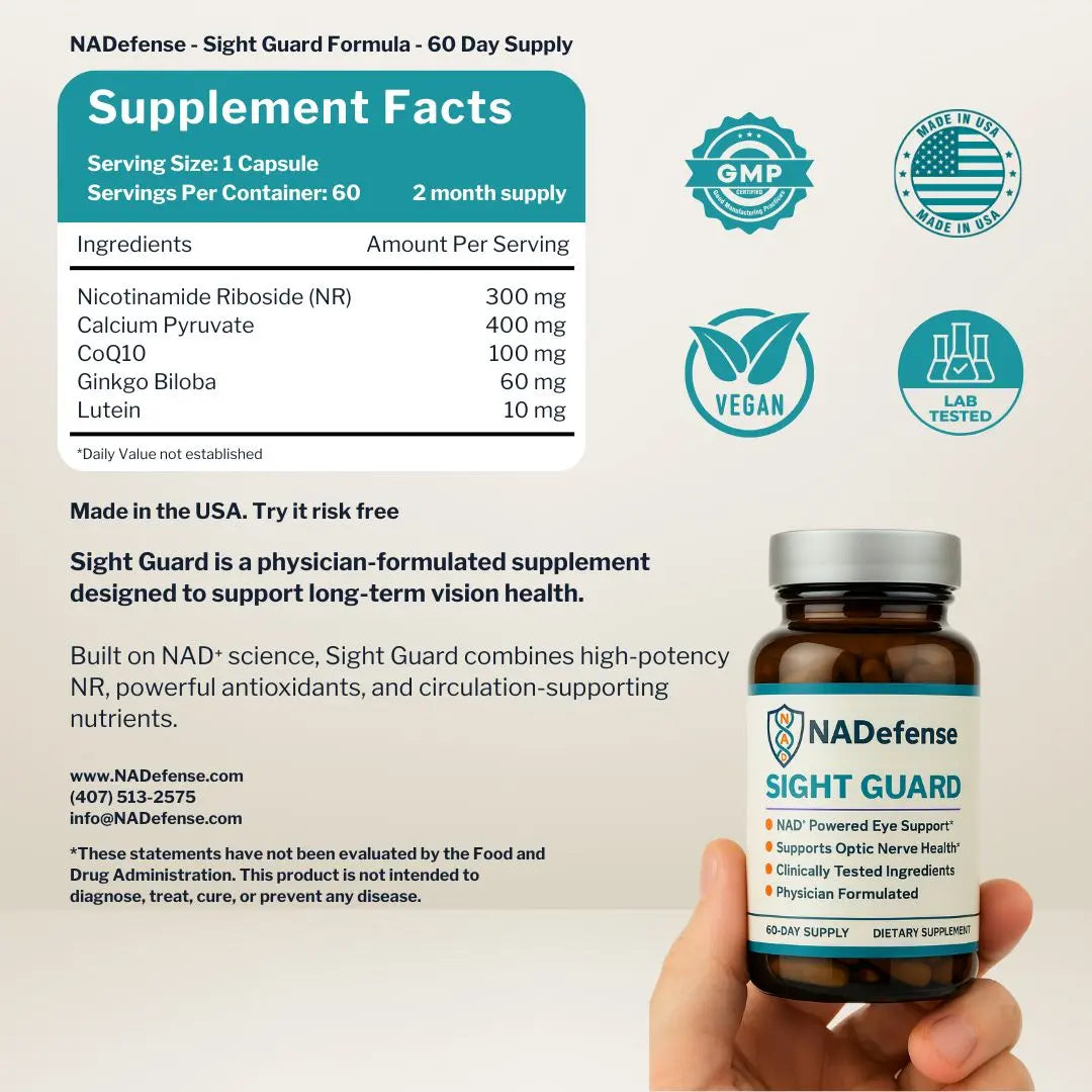 NADefense Sight Guard bottle with label and packaging details.