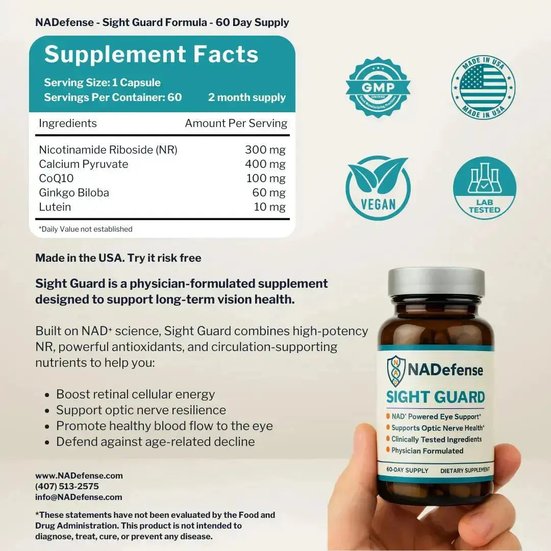 NADefense Sight Guard bottle with label and packaging details.