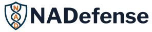 NADefense logo with a shield icon on a white background