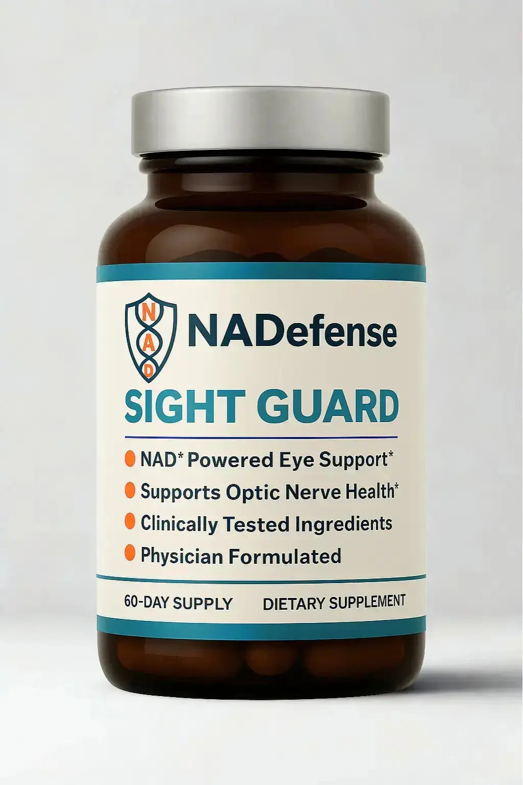 bottle labeled 'NADefense Sight Guard' on a light gray background